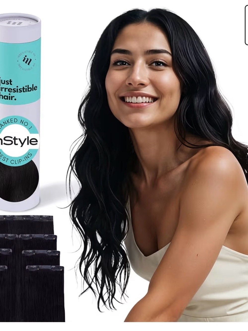 Wavy Clip-In Hair Extensions - Natural Black